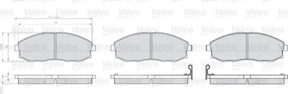 Valeo 872537 - Гальмівні колодки, дискові гальма avtolavka.club