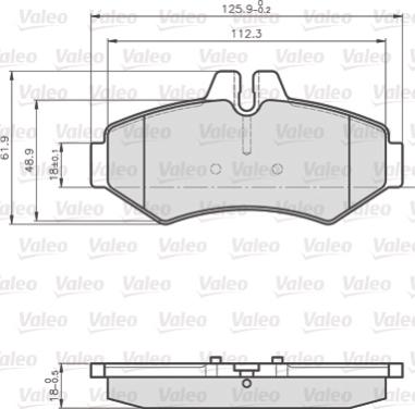 Valeo 872021 - Гальмівні колодки, дискові гальма avtolavka.club