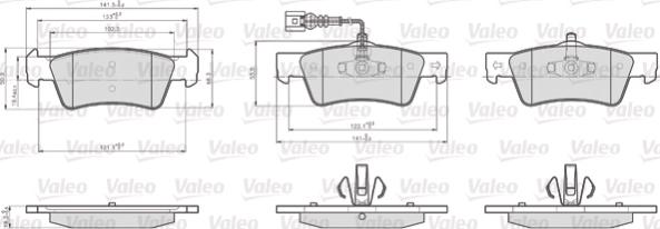 Valeo 872367 - Гальмівні колодки, дискові гальма avtolavka.club