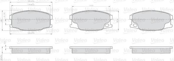 Valeo 872242 - Гальмівні колодки, дискові гальма avtolavka.club