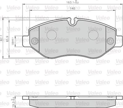 Valeo 872229 - Гальмівні колодки, дискові гальма avtolavka.club