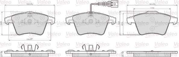 Valeo 872746 - Гальмівні колодки, дискові гальма avtolavka.club