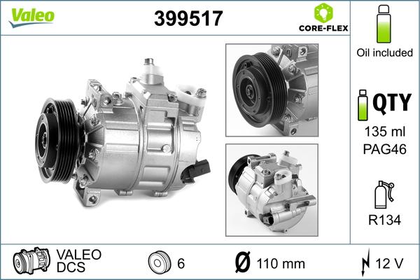 Valeo 399517 - Компресор, кондиціонер avtolavka.club