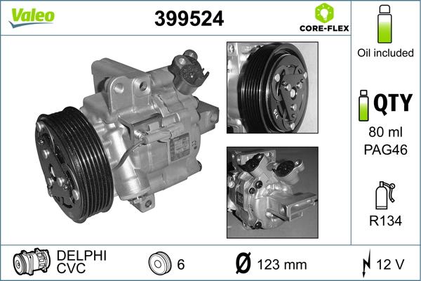 Valeo 399524 - Компресор, кондиціонер avtolavka.club