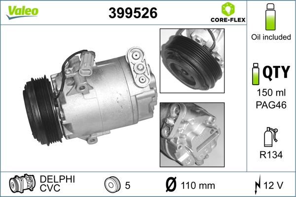 Valeo 399526 - Компресор, кондиціонер avtolavka.club