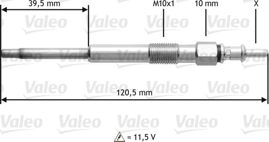 Valeo 345 194 - Свічка розжарювання avtolavka.club