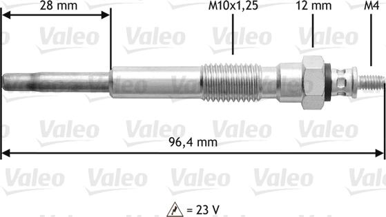 Valeo 345 198 - Свічка розжарювання avtolavka.club