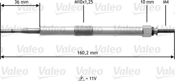 Valeo 345144 - Свічка розжарювання avtolavka.club