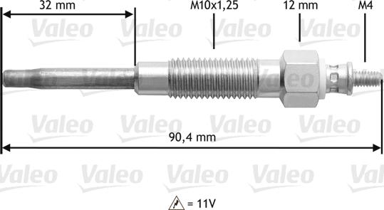 Valeo 345141 - Свічка розжарювання avtolavka.club