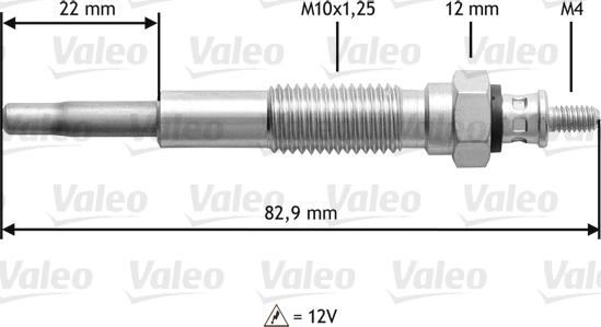 Valeo 345148 - Свічка розжарювання avtolavka.club