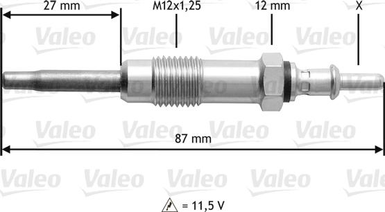 Valeo 345151 - Свічка розжарювання avtolavka.club