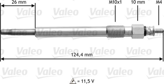 Valeo 345 162 - Свічка розжарювання avtolavka.club