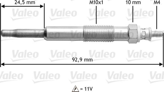 Valeo 345106 - Свічка розжарювання avtolavka.club