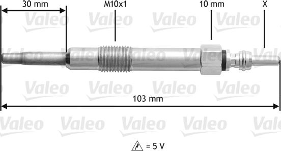 Valeo 345115 - Свічка розжарювання avtolavka.club