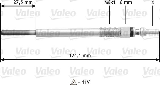 Valeo 345138 - Свічка розжарювання avtolavka.club