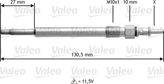 Valeo 345121 - Свічка розжарювання avtolavka.club