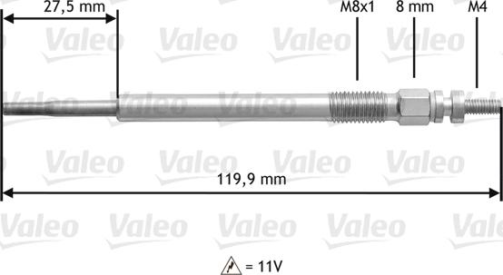 Valeo 345123 - Свічка розжарювання avtolavka.club