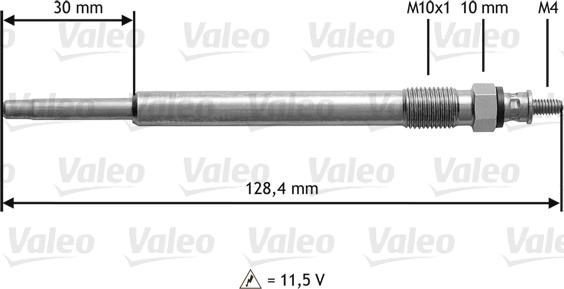 Valeo 345 179 - Свічка розжарювання avtolavka.club