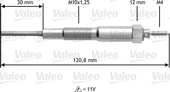 Valeo 345173 - Свічка розжарювання avtolavka.club