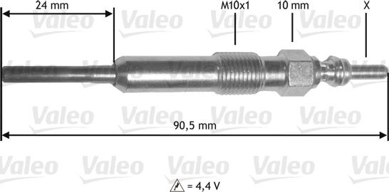 Valeo 345172 - Свічка розжарювання avtolavka.club