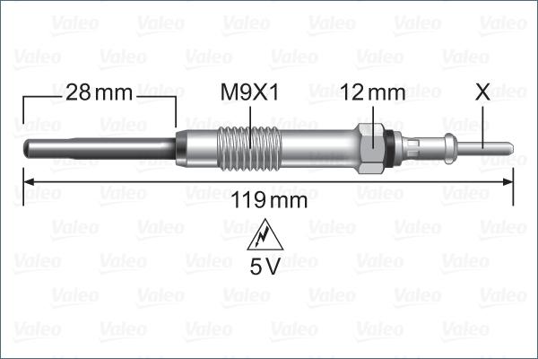 Valeo 345248 - Свічка розжарювання avtolavka.club