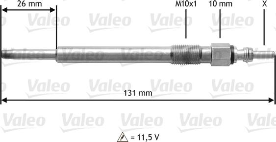 Valeo 345201 - Свічка розжарювання avtolavka.club