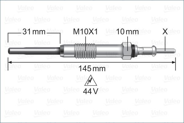 Valeo 345234 - Свічка розжарювання avtolavka.club