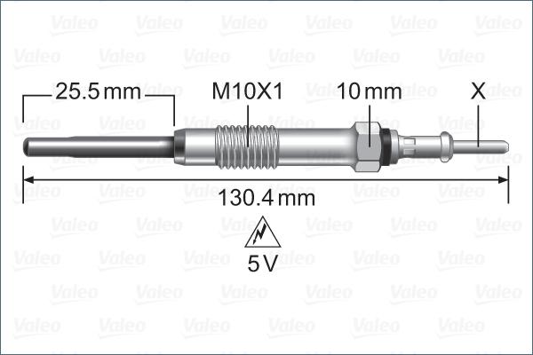 Valeo 345237 - Свічка розжарювання avtolavka.club