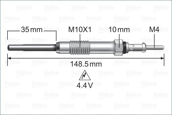 Valeo 345225 - Свічка розжарювання avtolavka.club