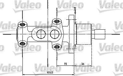 Valeo 350821 - Головний гальмівний циліндр avtolavka.club