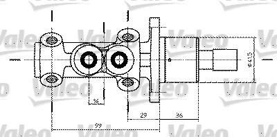 Valeo 350734 - Головний гальмівний циліндр avtolavka.club