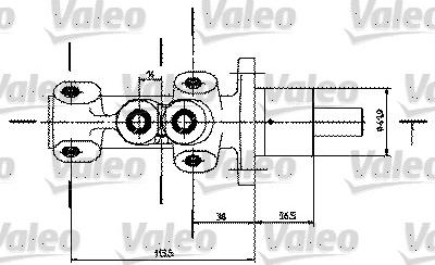 Valeo 350725 - Головний гальмівний циліндр avtolavka.club