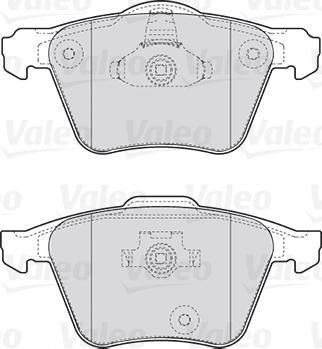 Valeo 301657 - Гальмівні колодки, дискові гальма avtolavka.club