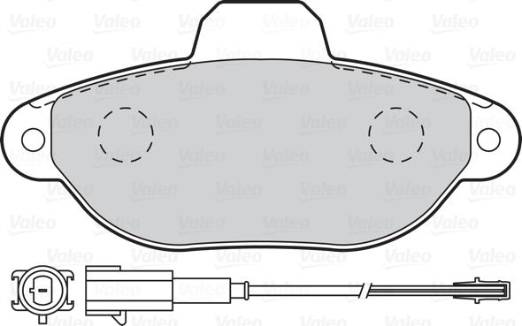 Valeo 302093 - Гальмівні колодки, дискові гальма avtolavka.club