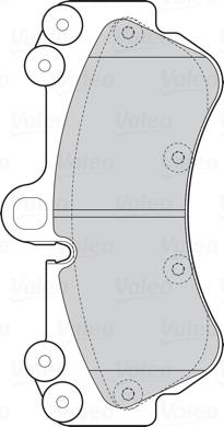 Valeo 302287 - Гальмівні колодки, дискові гальма avtolavka.club