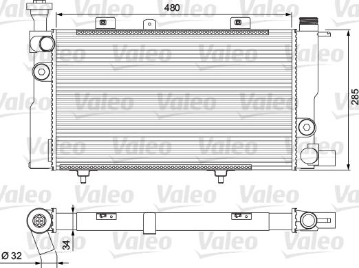 Valeo 310892 - Радіатор, охолодження двигуна avtolavka.club