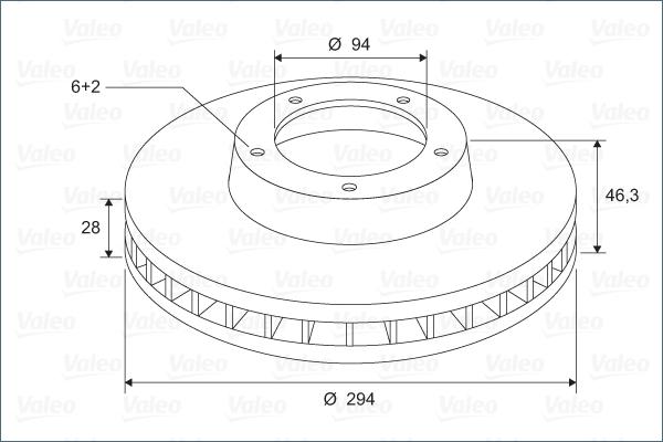 Valeo 297595 - Гальмівний диск avtolavka.club