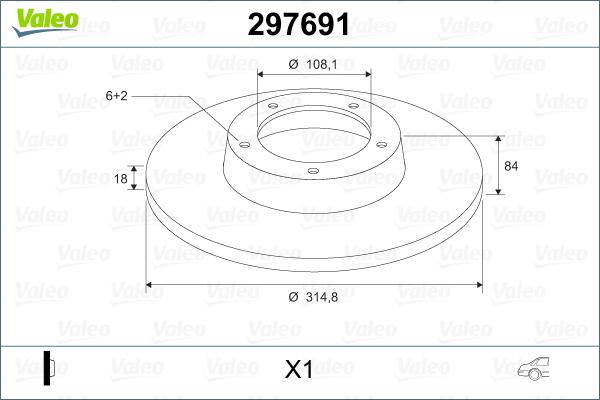 Valeo 297691 - Гальмівний диск avtolavka.club