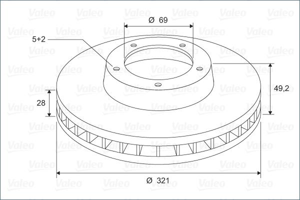 Valeo 297602 - Гальмівний диск avtolavka.club