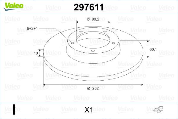 Valeo 297611 - Гальмівний диск avtolavka.club