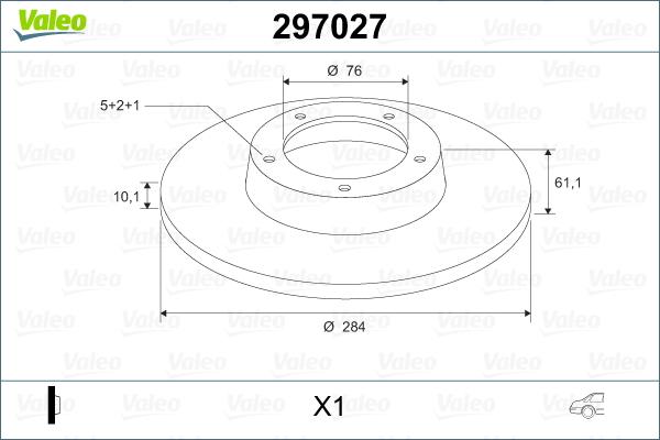 Valeo 297027 - Гальмівний диск avtolavka.club