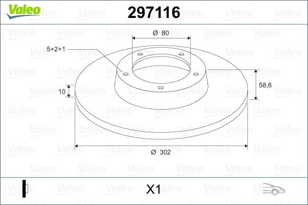 Valeo 297116 - Гальмівний диск avtolavka.club