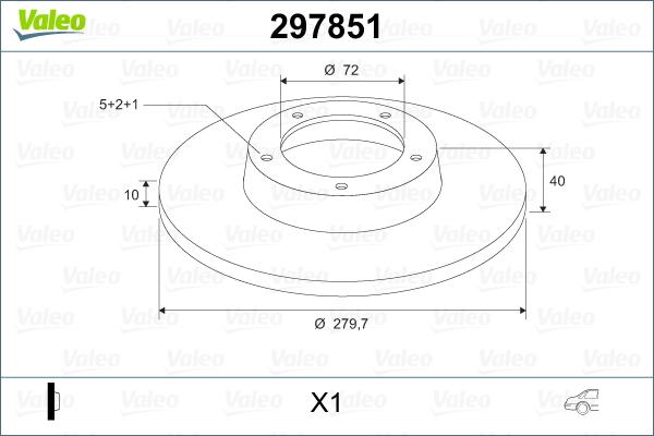 Valeo 297851 - Гальмівний диск avtolavka.club