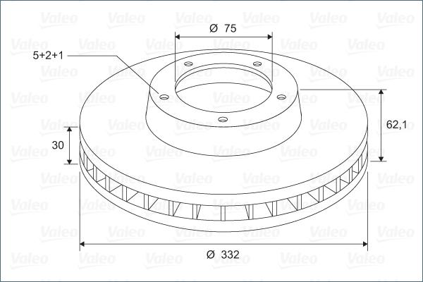 Valeo 297808 - Гальмівний диск avtolavka.club