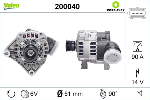 Valeo 200040 - Генератор avtolavka.club