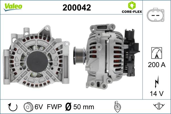 Valeo 200042 - Генератор avtolavka.club