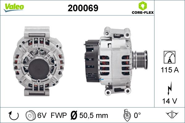 Valeo 200069 - Генератор avtolavka.club