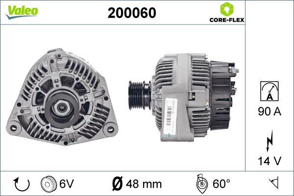 Valeo 200060 - Генератор avtolavka.club