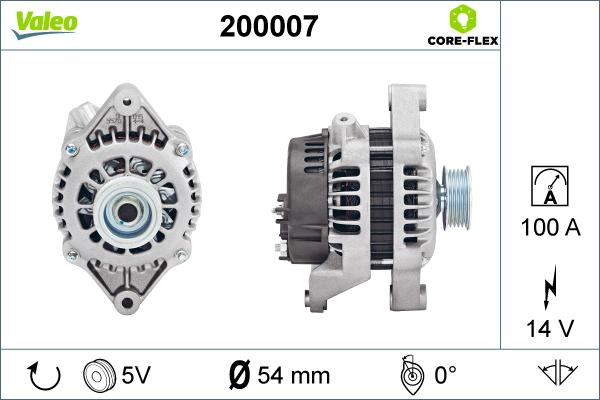 Valeo 200007 - Генератор avtolavka.club