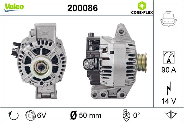 Valeo 200086 - Генератор avtolavka.club